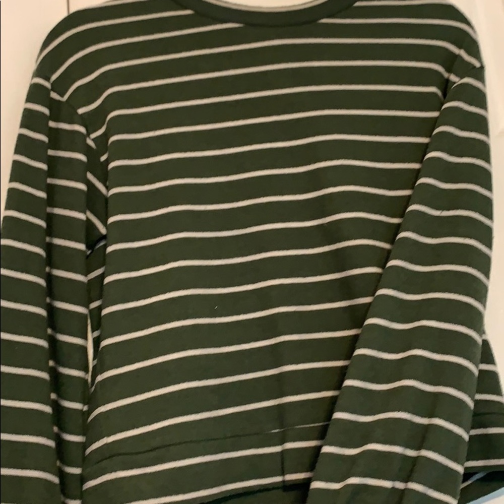 Striped high neck sweater